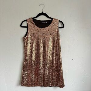 Uniboutique | Women’s Gold‎ Sequin Tank Top Y2K Style Clubbing NWT size Small